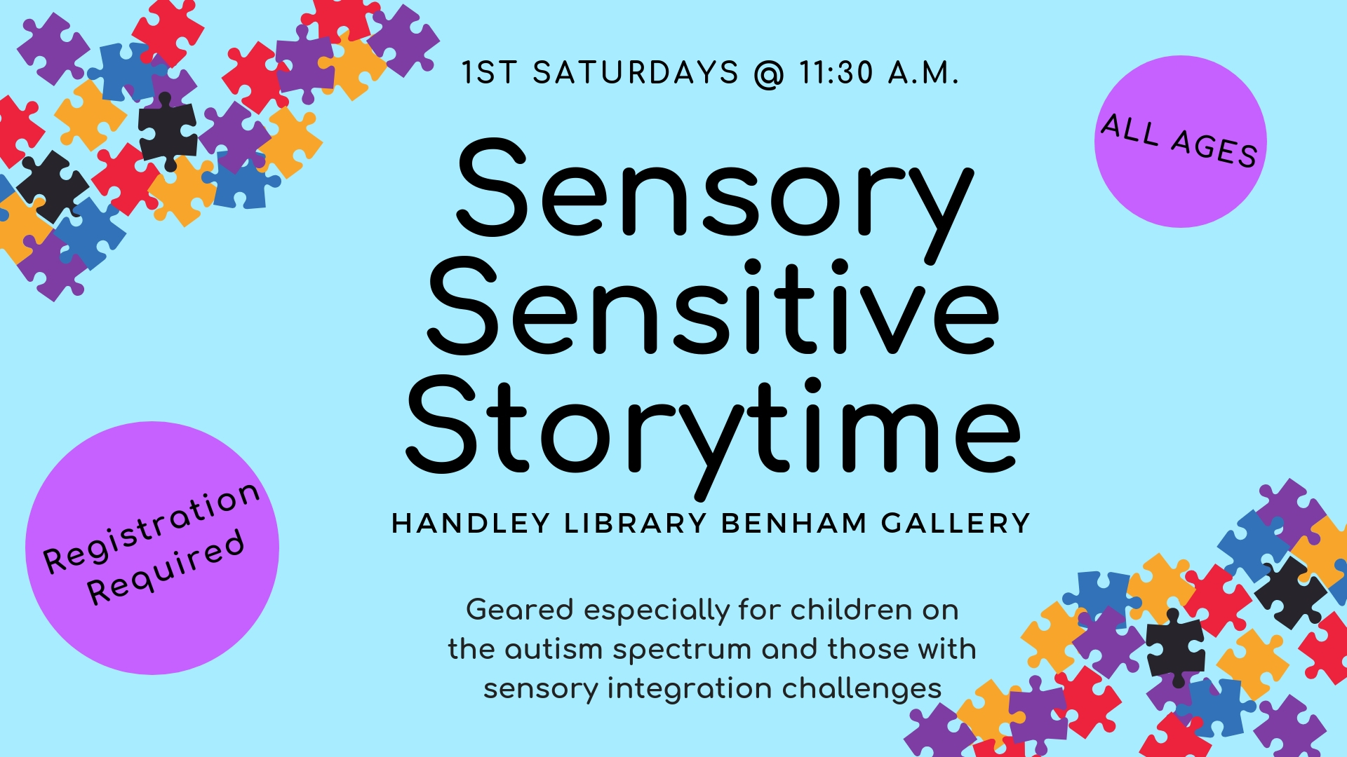 Sensory Sensitive Storytime Handley Regional Library System